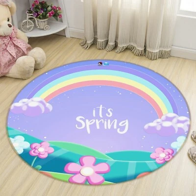 3D Rainbow Flower ZHUA801 Game Non Slip Rug Mat Photo Carpet Zoe - Image 1 of 4