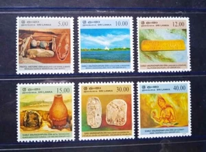 Estampillas artísticas artesanales de la era Anuradhapura 2008 de Sri Lanka 6 V montadas sin montar o nunca montadas - Imagen 1 de 3