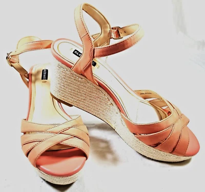 Sandalias Alex Marie para mujer 8,5 M alpargata cuña correa al tobillo coral/melocotón Foto 1 de 4