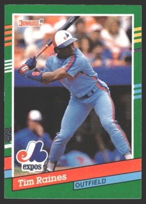 Tim Raines #457b 1991 Donruss Montreal Expos - Image 1 of 2