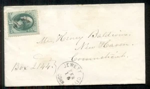 1880 CIUDAD JEWETT, CONN Elegante ESTRELLA HUECA cancelar en billete de 3 ¢, en muy buen estado - Imagen 1 de 1