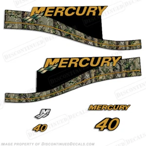 Kit de calcomanías Mercury Custom 40 ELPTO - estilo camuflado real - Imagen 1 de 1