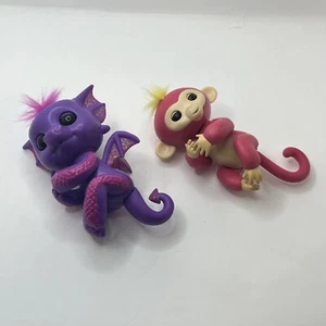 Lot Of 2 Fingerling Monkey And Dragon Interactive Electronic Toys - Picture 1 of 2