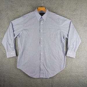 Camisa Ralph Lauren Para Hombre Azul Manga Larga Rayas Calce Clásico 16.5 Abotonada - Imagen 1 de 7