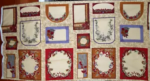 Quilter`s Hallmark FLORAL FRAMES 18 Large Sewing Quilt Labels Panel RJR Fabrics - Picture 1 of 5