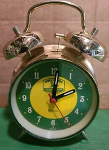 John Deere Keyclox Quality Farm Equipment Twin Bell Alarm Clock - Picture 1 of 9