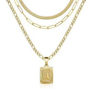 Memgift Gold Layered Necklace Set 3 PCS for Women Girls Dainty Trendy Papercl... - Picture 1 of 7