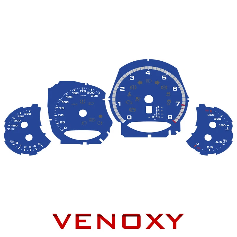 保时捷 911 991 Turbo | Turbo S 2012 - 2016 PDK 深蓝色 MPH 定制仪表面 — 第 1/1 张图片