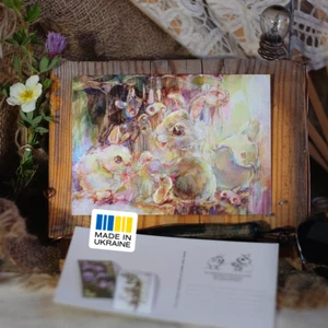 POSTCARD UKRAINЕ JaneB Spring in the rabbit hole VII Signed by Artist - Picture 1 of 11