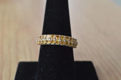 1.80ct Viceroy Spessartine Garnet Band Ring Platinum over Fine Silver Size 8 - Image 1 of 4