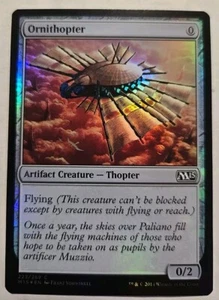 2015 Wizard Coast Magic The Gathering Base Set Ornithopter 223 Foil Gaming Card - Picture 1 of 2