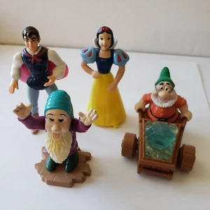 Lot of 4 McDonalds Happy Meal Toys Snow White Prince Charming Doc Sleepy - Picture 1 of 11