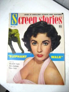 Screen Stories Magazine January 1954 Elizabeth Taylor, Humphrey Bogart - Picture 1 of 2