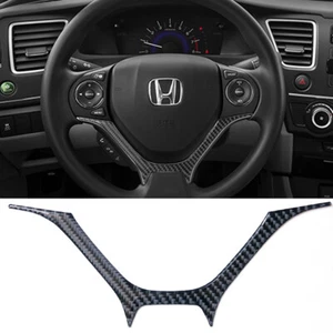 Borde de cubierta de barbilla para volante de fibra de carbono para Honda Civic Coupe 2013-15 - Imagen 1 de 12