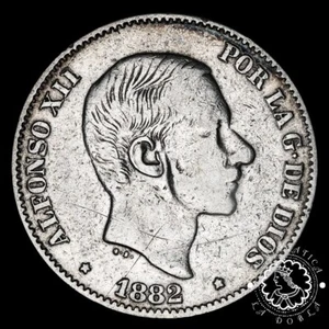 1882 - 50 CENTAVOS de PESO - Alfonso XII - MANILA - MBC- - Picture 1 of 2