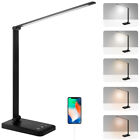 LED Desk Lamp Dimmable Touch Table Lamp Office Lamp Table Light 10W USB