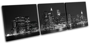 New York NYC Skyline City TREBLE Leinwand Wand Kunst Bild drucken - Bild 1 von 1