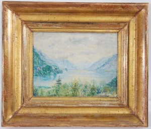 Rudolf Dreher quadro originale Impressionismo - cielo estivo sul lago di Brienz - Foto 1 di 10