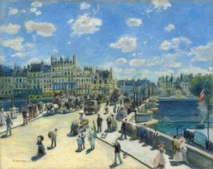 Pierre Auguste Renoir Pont Neuf Paris Giclee Small Print on Canvas 8x10 Wall Art - Picture 1 of 2