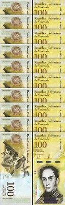 Venezuela 100000 100,000 Bolivares 2017, UNC, 10 Pcs LOT, Consecutive, P-100b - Image 1 of 4