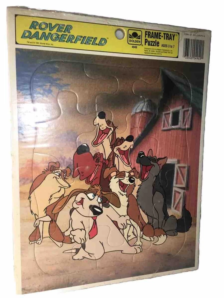 VTG WARNER Bros Rover RODNEY Dangerfield RARE Frame Tray PUZZLE Toy Collectible - Image 1 of 4