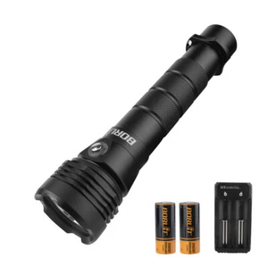 Led Scuba Diving Flashlight Torch Underwater 300M Waterproof Light Rechargeable - Picture 1 of 18