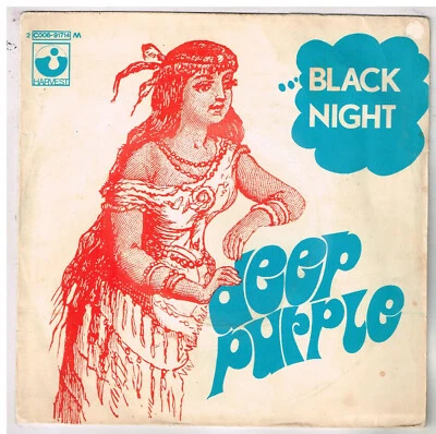 DEEP PURPLE        Black night     7'  SP 45 tours - Photo 1/4