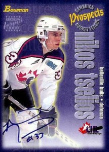 1997 Bowman CHL Auto #138 Nikos Tselios