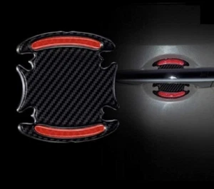 TRUE LINE Automotive Carbon Fiber Inner Door Handle Protector Reflective 4pc - Picture 1 of 1