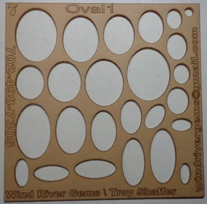 WRG- Cabochon Template - Number 7 - Oval 1 Clear Acrylic Designer Shapes - Picture 1 of 1
