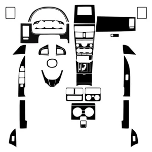 48PC ABS Gloss Black Set interior stickers Trim type-A For Mazda CX-9 2010-2015 - Picture 1 of 15