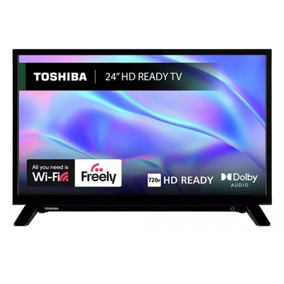 Toshiba 24" Smart HD LED TV Freeview Play WiFi HDMI USB Compact Design - Image 1 of 4