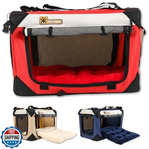 Extra Large Dog Cat Puppy Carrier 20"x13"x13" Foldable Soft Sided Travel Crat - Picture 1 of 5