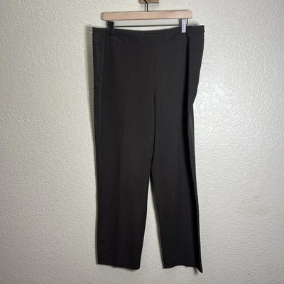 Pantalones de vestir Talbots para mujer 16 marrón clásico cremallera lateral pantalones rectos pantalones Foto 1 de 4