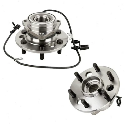 For 1995-1999 Chevy GMC K1500 Suburban 6-Lug 4WD Pair Front Wheel Hub & Bearing Foto 1 de 4