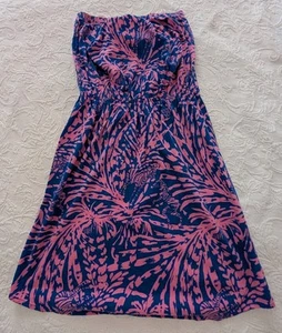 Lilly Pulitzer Windsor Trägerloses Kleid Pink Tropical Resort Preppie - Bild 1 von 9