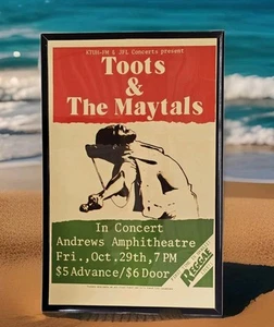 TOOTS & THE MAYTALS 1977 HONOLULU, HI REGGAE Framed Concert Poster - Picture 1 of 2