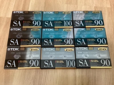 Lot TDK SA90, 9 cassettes, SA90 , SA100 - Image 1 of 4