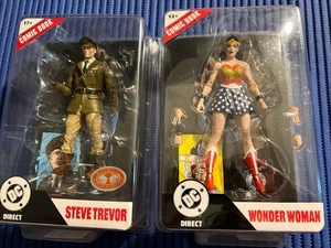 STEVE TREVOR & Wonder Woman DC Mcfarlane,, 7" Action Fig and Comic - Picture 1 of 2