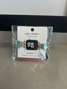Cape Diablo Jaspis Apple Watch Armband Türkis & Braun Edelstein Armband NEU NIP - Bild 1 von 2