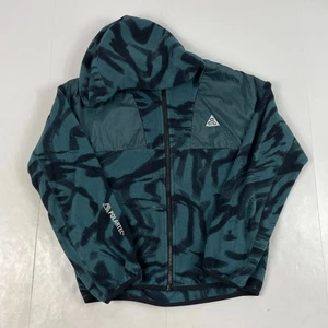 Nike ACG Jacket Youth Large Green Polartec Fleece Hooded Full Zip Ski Wolf Tree - Picture 1 of 15