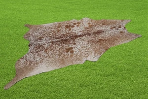 100% Genuine Cow hide Rug Area Carpet Skin Leather 22.92 sq.feet (60"x55") A-321 - Picture 1 of 3