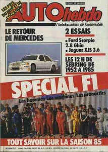 AUTO HEBDO Nr. 465 04.04.1985 12h SEBRING MERCEDES 190 2.3 PRODUKTION - Bild 1 von 1