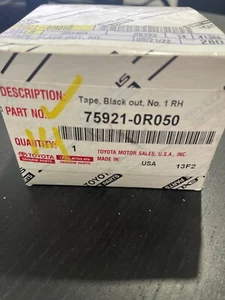 New Genuine Toyota OE Tape, Black Out, No. 75921-0R050 - Picture 1 of 2