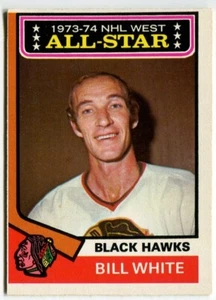 1974-75 O-Pee-Chee OPC #136 Bill White Chicago Blackhawks All-Star - Picture 1 of 2