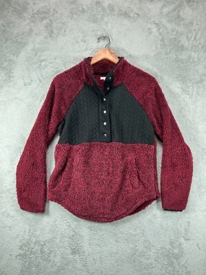 NUEVO CON ETIQUETAS Chaquetas Maurices Imitación Piel Mujer Pequeñas Anorak Rojo Oscuro Sherpa Bolsillos Damas Foto 1 de 4