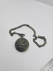 Vintage Remington Uhr Medaillon Kette Silber Metall Schmuck Herren Accessoire - Bild 1 von 8