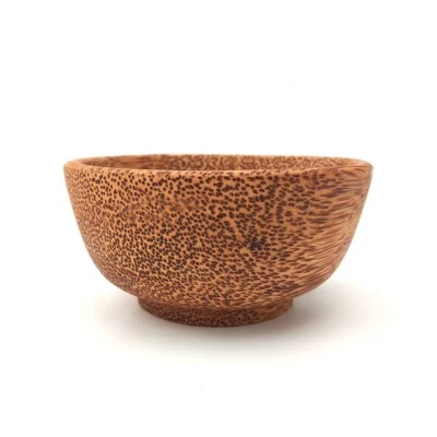 Tazón de madera 100 % natural ecológico fideos de arroz reutilizables con cáscara de coco Foto 1 de 4