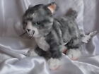 Doudou chat gris chiné, blanc, Ikéa