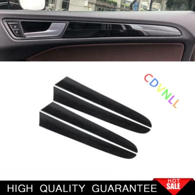 Fit For Audi Q5 2009-2017 Black Steels Car Inner Door Panel Strip Trim 4PCS - Image 1 of 4